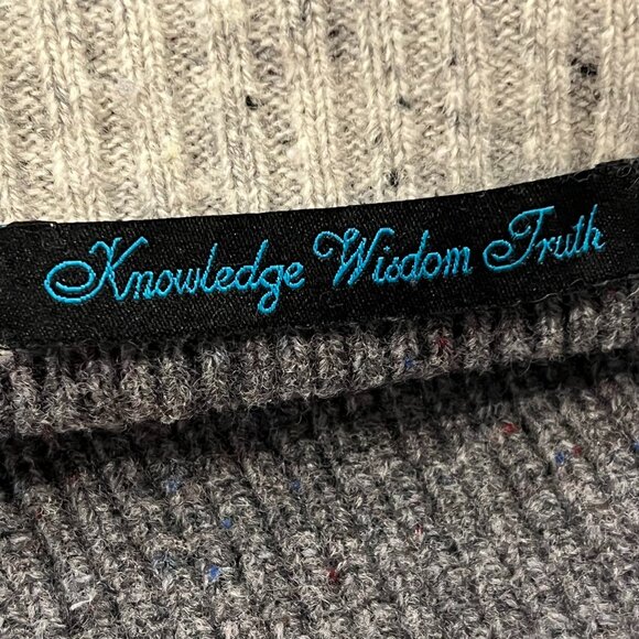 Robert Graham Ross 1/4 Zip Wool Sweater, Charcoal, M - Picture 6 of 9